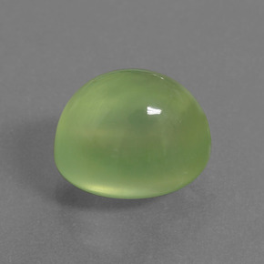 Prehnite naturale verde da 4,27 ct, taglio ovale, traslucido