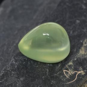 Prehnite Yellow Green  naturale da 2.52 ct, Forma a pera, Trasparente