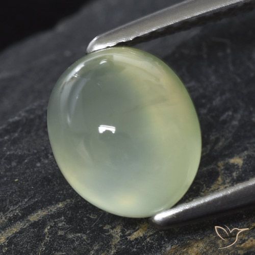 3.21ct Naturale Pale Green  Prehnite, Ovale, Trasparente