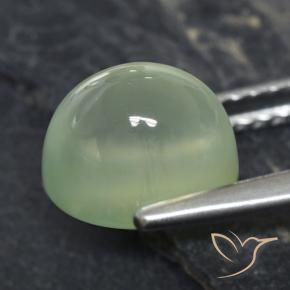 Prehnite Pale Green  naturale da 3.21 ct, Ovale, Trasparente