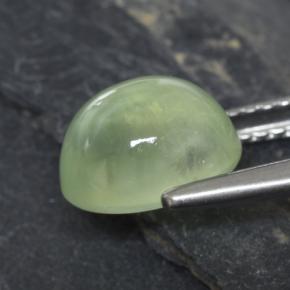 Prehnite naturale verde da 2,90 ct, taglio ovale, trasparente