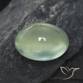 Prehnite Verde salvia molto chiaro naturale da 2.68 ct, Ovale, Trasparente