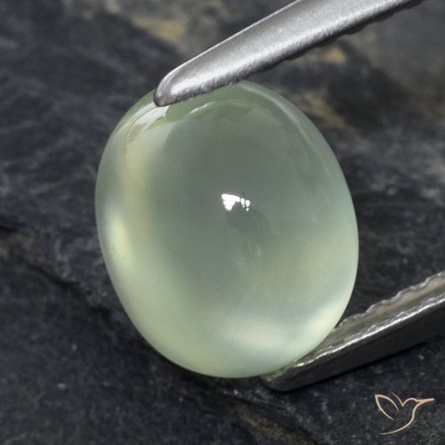 2.61ct Naturale Light Green  Prehnite, Ovale, Trasparente