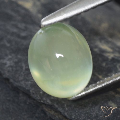 1.59ct Naturale Pale Green  Prehnite, Ovale, Trasparente