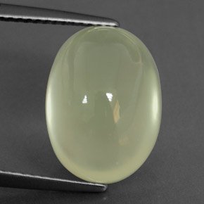 Prehnite naturale verde da 10,03 ct, taglio ovale, trasparente