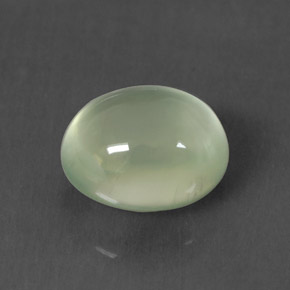 Prehnite naturale verde da 3,10 ct, taglio ovale, trasparente