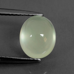 Prehnite naturale verde da 3,10 ct, taglio ovale, trasparente