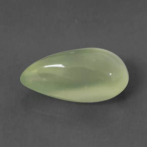 Prehnite Verde naturale da 4.66 ct, Forma a pera, Trasparente