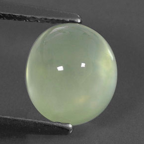 Prehnite naturale verde da 2,27 ct, trasparente, trasparente/traslucido