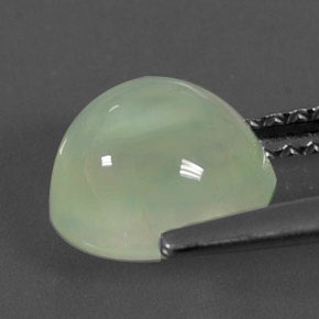 Prehnite naturale verde da 2,27 ct, trasparente, trasparente/traslucido