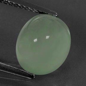 Prehnite naturale verde da 4,05 ct, trasparente, trasparente/traslucido