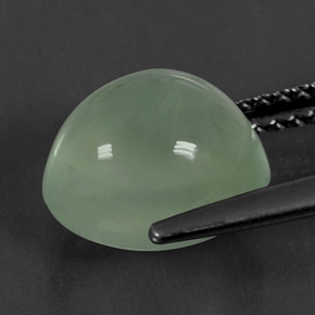 Prehnite naturale verde da 4,05 ct, trasparente, trasparente/traslucido