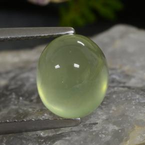Prehnite Lime Green  naturale da 3.09 ct, Taglio ovale, Traslucido