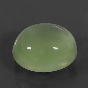 Prehnite naturale verde da 2,00 ct, taglio ovale, trasparente