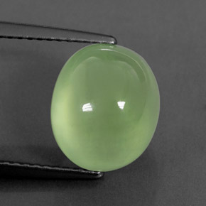 Prehnite naturale verde da 6,65 ct, trasparente, trasparente/traslucido