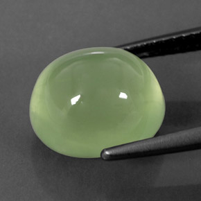 Prehnite naturale verde da 6,65 ct, trasparente, trasparente/traslucido