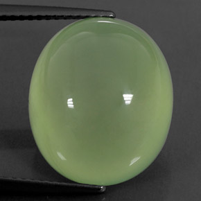 Prehnite naturale verde da 17,09 ct, trasparente, trasparente/traslucido