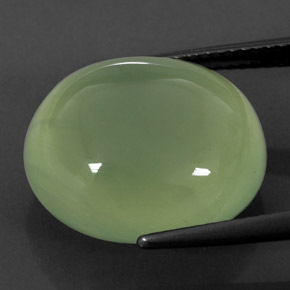 Prehnite naturale verde da 17,09 ct, trasparente, trasparente/traslucido