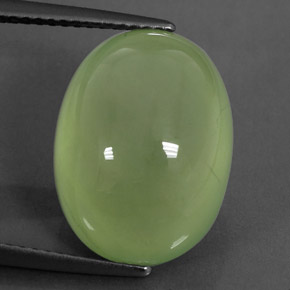 Prehnite naturale verde da 12,22 ct, trasparente, trasparente/traslucido