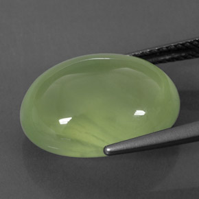 Prehnite naturale verde da 12,22 ct, trasparente, trasparente/traslucido