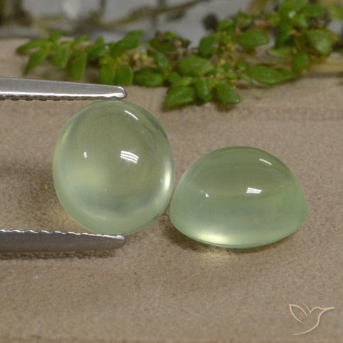 5.20ctw Naturale Yellow Green  Prehnite, Ovale, Traslucido
