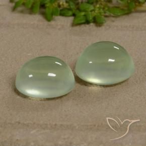 Gemme di Prehnite Yellow Green  naturale da 5.20 ct, Ovale, Traslucido