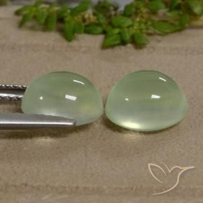 Gemme di Prehnite Yellow Green  naturale da 5.20 ct, Ovale, Traslucido