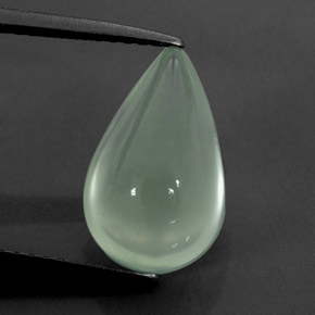 Prehnite naturale verde da 4,45 ct, trasparente, trasparente/traslucido