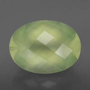 Prehnite naturale verde da 9,60 ct, trasparente, trasparente/traslucido