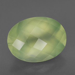 Prehnite naturale verde da 9,60 ct, trasparente, trasparente/traslucido