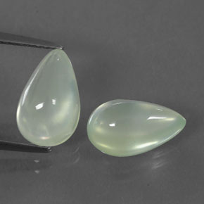 Prehnite naturale bianco da 6,28 ct, trasparente, trasparente/traslucido