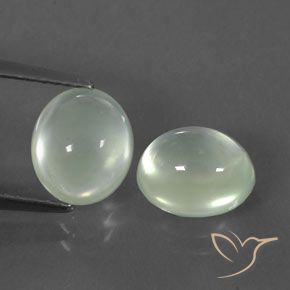 Prehnite naturale bianco da 4,40 ct, trasparente, trasparente/traslucido