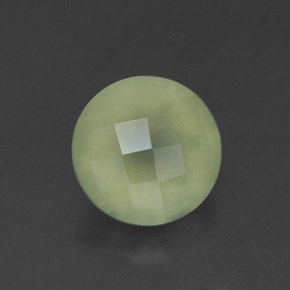 Prehnite naturale verde da 1,83 ct, trasparente, trasparente/traslucido
