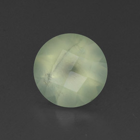 Prehnite naturale verde da 1,80 ct, trasparente, trasparente/traslucido