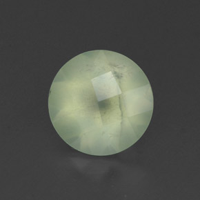Prehnite naturale verde da 1,80 ct, trasparente, trasparente/traslucido