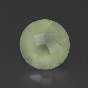 Prehnite naturale verde da 1,95 ct, trasparente, trasparente/traslucido