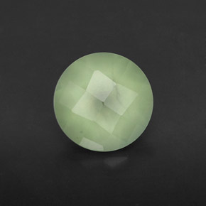 Prehnite naturale verde da 1,83 ct, trasparente, trasparente/traslucido