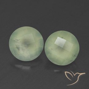 Prehnite naturale verde da 3,90 ct, trasparente, trasparente/traslucido