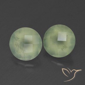 Prehnite naturale verde da 3,90 ct, trasparente, trasparente/traslucido