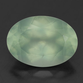 Prehnite naturale verde da 5,70 ct, trasparente, trasparente/traslucido