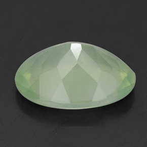 Prehnite naturale verde da 5,36 ct, taglio ovale, trasparente