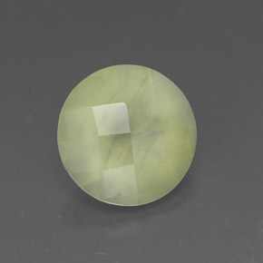 Prehnite naturale verde da 1,68 ct, trasparente, trasparente/traslucido
