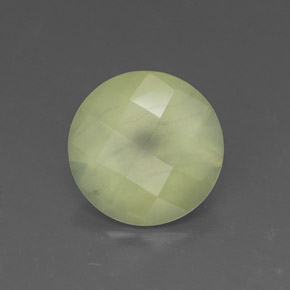 Prehnite naturale verde da 1,68 ct, trasparente, trasparente/traslucido