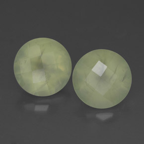 Prehnite naturale verde da 3,90 ct, trasparente, trasparente/traslucido
