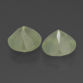 Prehnite naturale verde da 3,90 ct, trasparente, trasparente/traslucido