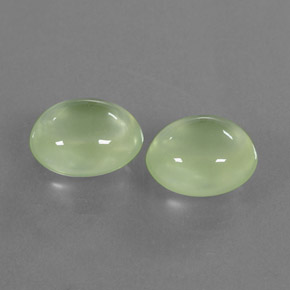 Gemme di Prehnite Verde naturale da  ct, Taglio ovale, Trasparente