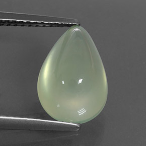Prehnite naturale verde da 4,38 ct, trasparente, trasparente/traslucido