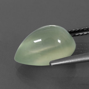 Prehnite naturale verde da 4,38 ct, trasparente, trasparente/traslucido