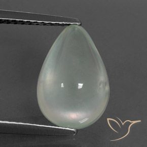 3.61ct Naturale Light Green  Prehnite, Forma a pera, Trasparente/Traslucido