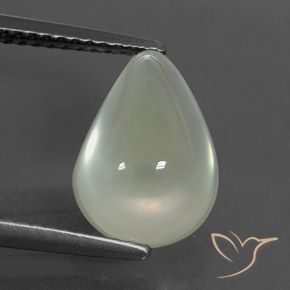 4.40ct Naturale Light Green  Prehnite, Forma a pera, Trasparente/Traslucido